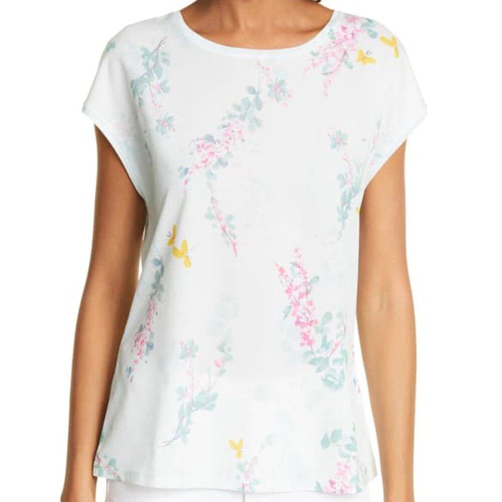 Ted Baker Benlita Sorbet Floral Top‎ Pale Mint Green Size 12